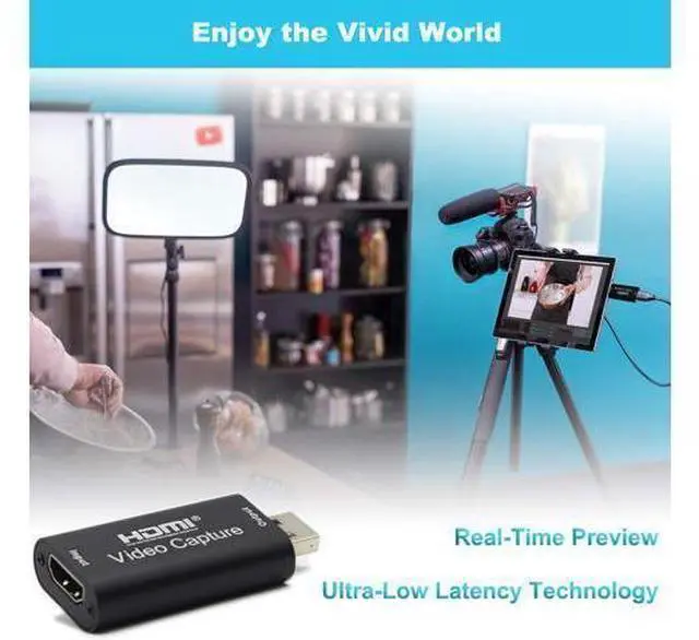 Alt view image 8 of 10 - BlueAVS HDMI to USB Video Capture Card 1080P for Live Video Streaming Record via DSLR Camcorder Action Cam - Capture 1080P@30Hz (Metal-Black)