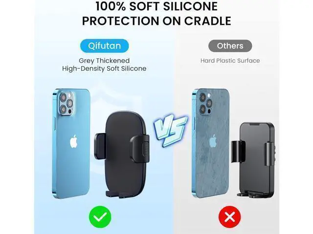 Alt view image 11 of 14 - Cell Phone Holder Long Arm Dashboard Windshield Car Phone Holder Anti-Shake Stabilizer Phone Car Holder Compatible with Phone Smartphone Grey