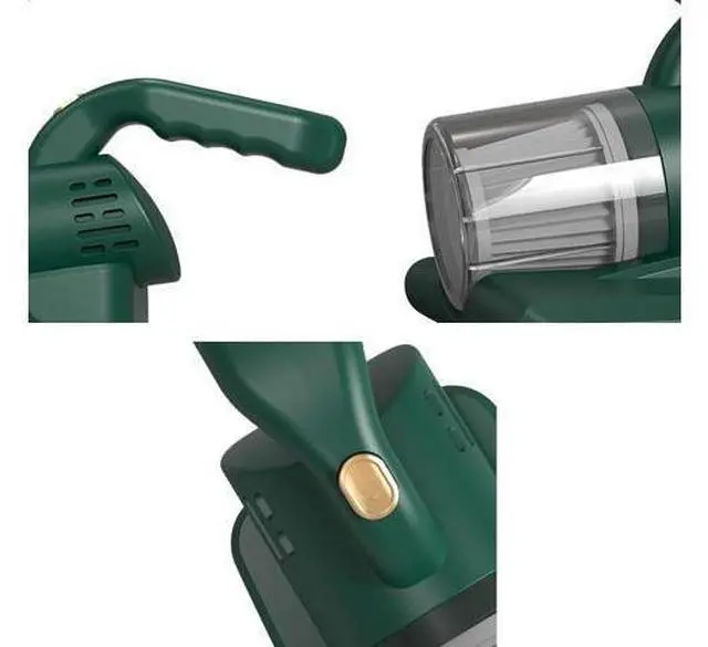 Alt view image 13 of 14 - Gemdeck Bed Vacuum Cleaner, Handheld Deep Mattress Cleaner high-Frequency Double Beat UV Mattress Vacuum Cleaner Green