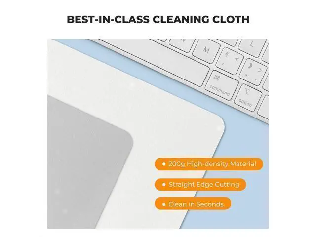 Alt view image 10 of 14 - 20 Pack Lens Cleaning Cloth | Microfiber Cleaning Cloth | Camera Lens Cleaner | Camera Lens Glasses VR/AR Headset and Screen Cleaning | White & Grey