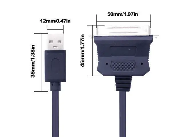 Alt view image 9 of 14 - USB to CN36 Parallel Port Printer Cable USB 2.0 to Centronics 36 Pin Parallel IEEE 1284 Printer Adapter Cable Converter Cord-1.2M/3.9FT
