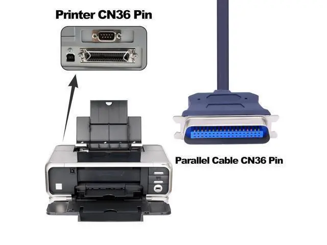 Alt view image 12 of 14 - USB to CN36 Parallel Port Printer Cable USB 2.0 to Centronics 36 Pin Parallel IEEE 1284 Printer Adapter Cable Converter Cord-1.2M/3.9FT