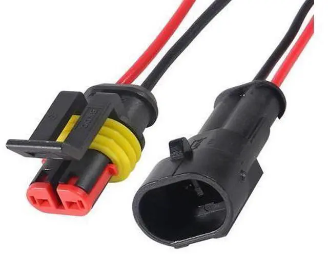 Alt view image 14 of 14 - 10 Pack 2 Pin Wire Connector 16 AWG Waterproof Automotive Electrical Connectors Deutsch Connector Male and Female Wire Connectors for Car Truck Boat