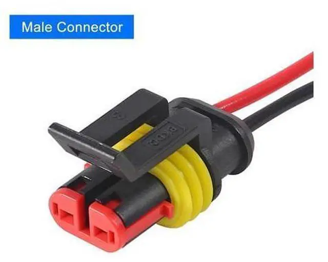 Alt view image 11 of 14 - 10 Pack 2 Pin Wire Connector 16 AWG Waterproof Automotive Electrical Connectors Deutsch Connector Male and Female Wire Connectors for Car Truck Boat