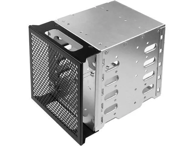 Alt view image 9 of 14 - 5X 3.5 HDD Hard Drive Cage Rack with Fan Space SAS SATA Hard Drive Disk Tray Caddy with 12cm Fan 15Pin/4Pin SATA Cable for Computer (with 15Pin SATA Cable)