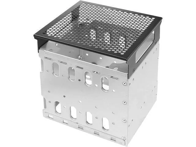 Alt view image 11 of 14 - 5X 3.5 HDD Hard Drive Cage Rack with Fan Space SAS SATA Hard Drive Disk Tray Caddy with 12cm Fan 15Pin/4Pin SATA Cable for Computer (with 15Pin SATA Cable)