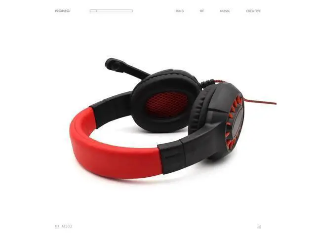 Alt view image 10 of 10 - M202 Gaming Headset Stereo 40mm Dynamic Drivers Noise Reduction Earphone 3.5mm Wired Head-Mounded Gaming Headphones with Mic