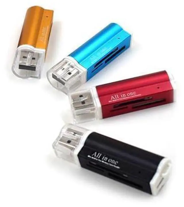 Alt view image 7 of 10 - shipping 4 in 1 Micro USB 2.0 Memory Card Reader usb Adapter for Micro SD card TF M2 MMC MS PRO DUO Card Reader