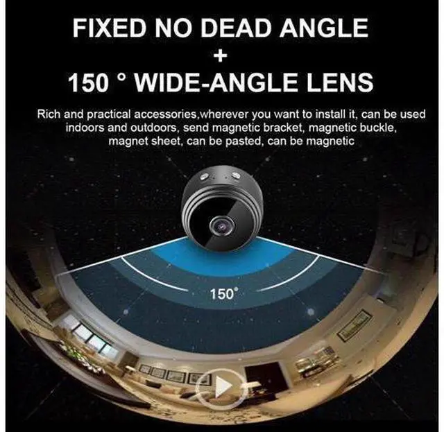 Alt view image 9 of 10 - Mini Camera A9 HD 1080P Sensor Night Vision Camcorder Motion DVR Micro Camera Sport DV Video Small Camera Home P2P Cam