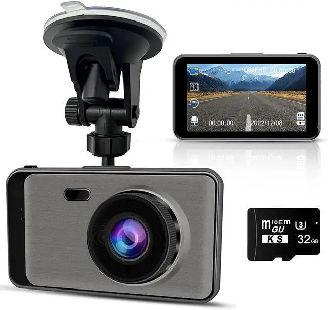 Alt view image 8 of 14 - Dash Cam Front,Dashcams for Cars 1080P FHD with 32GB SD Card, Dash Camera for Cars with WDR Night Vision,3-Inch LCD Screen 170° Wide Loop Recording
