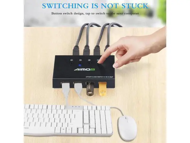Alt view image 6 of 10 - 2.0 Switch KVM Switcher Splitter Box For 4 PC Sharing Printer Keyboard Mouse KVM 4K HDMI KVM Switch Box Video Display