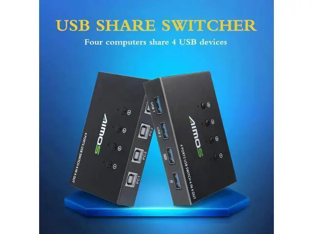 Alt view image 10 of 10 - 2.0 Switch KVM Switcher Splitter Box For 4 PC Sharing Printer Keyboard Mouse KVM 4K HDMI KVM Switch Box Video Display