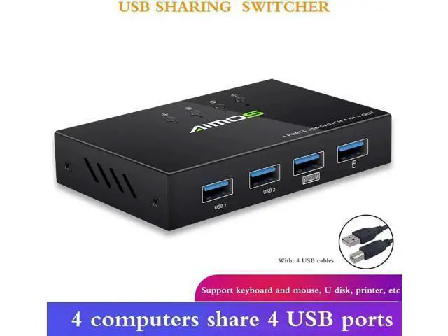 Alt view image 9 of 10 - 2.0 Switch KVM Switcher Splitter Box For 4 PC Sharing Printer Keyboard Mouse KVM 4K HDMI KVM Switch Box Video Display