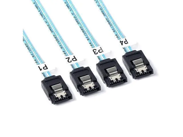 Alt view image 8 of 12 - 2Pack Mini SAS to SATA Cable: 0.5M SFF-8087 to SATA Mini SAS Breakout Cable SFF8087 to SATA Mini-SAS to SATA SAS to SATA Breakout(1.6FT)