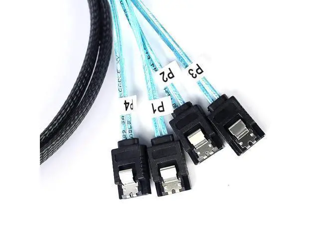 Alt view image 11 of 12 - 2Pack Mini SAS to SATA Cable: 0.5M SFF-8087 to SATA Mini SAS Breakout Cable SFF8087 to SATA Mini-SAS to SATA SAS to SATA Breakout(1.6FT)
