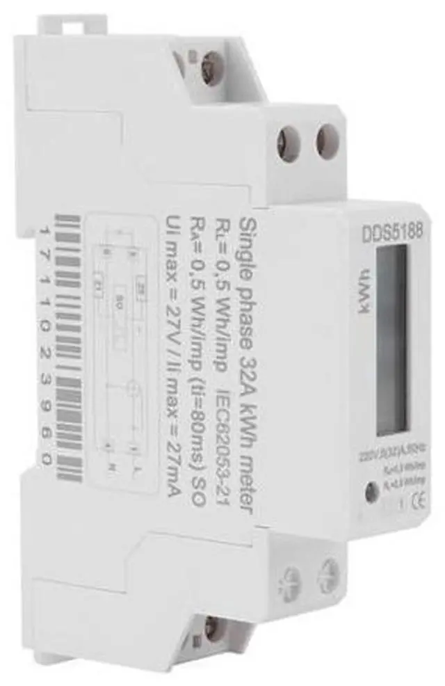 Alt view image 7 of 10 - Newstyle Din-rail Energy Meter Digital Single Phase Electric Meter 220V 5-32A Electronic KWh Meter High Accuracy Measuring Tool