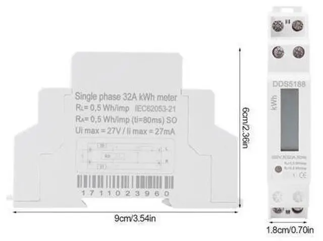Alt view image 8 of 10 - Newstyle Din-rail Energy Meter Digital Single Phase Electric Meter 220V 5-32A Electronic KWh Meter High Accuracy Measuring Tool