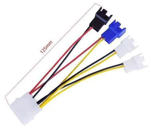 Alt view image 10 of 10 - Vszerda 4-Pin Molex to 3-Pin / 4 Pin Computer Fan Power Cable,Fan Speed Control Cable , 2x12V / 1x7V / 1x5V Cable (4.7 12cm)