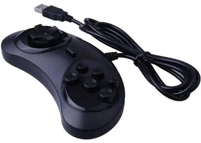 Alt view image 6 of 10 - 2019 USB Controller, 6 Game Buttons, SEGA USB Controller, Gaming Joystick, Support PC, MAC, Mega Drive, Gamepads
