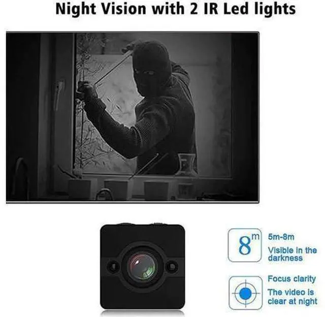 Alt view image 10 of 10 - Mini Camera HD Sport Action Gizli Kamera With Waterproof Shell Night Vision Motion Sensor Small Micro Camera Pocket Cam
