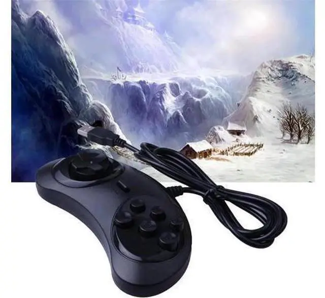 Alt view image 7 of 10 - 2019 USB Controller, 6 Game Buttons, SEGA USB Controller, Gaming Joystick, Support PC, MAC, Mega Drive, Gamepads