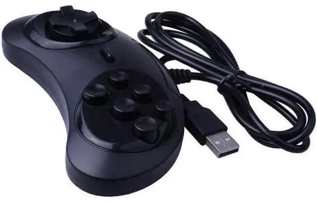 Alt view image 8 of 10 - 2019 USB Controller, 6 Game Buttons, SEGA USB Controller, Gaming Joystick, Support PC, MAC, Mega Drive, Gamepads