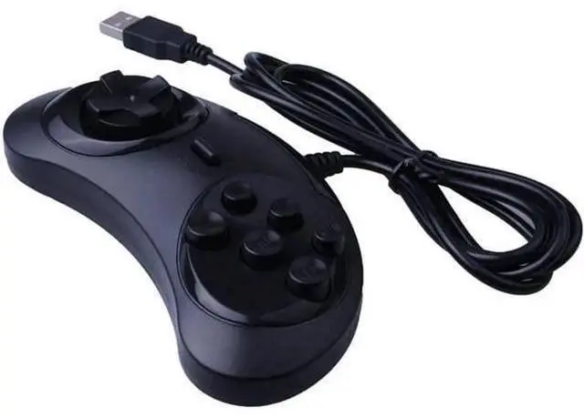 Alt view image 10 of 10 - 2019 USB Controller, 6 Game Buttons, SEGA USB Controller, Gaming Joystick, Support PC, MAC, Mega Drive, Gamepads