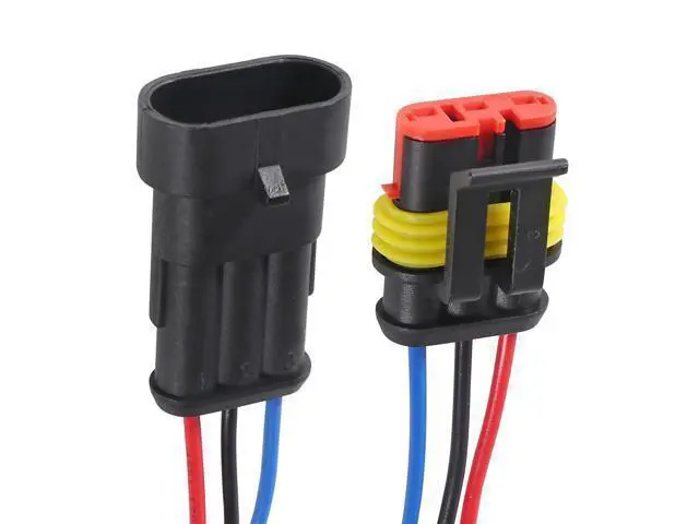 Alt view image 13 of 14 - anicorn 10 PACK 3 Pin Way Waterproof Electrical Wire Connector Plug Automotive Wire Connectors Plug with Wire AWG Marine for car Truck, Boat