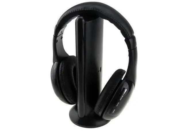 Alt view image 9 of 10 - 5 in 1 Sports Headset Wireless Bluetooth Headphones Cordless RF Headset FM Gaming Earphones For TV DVD PC Laptop