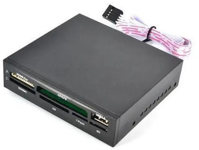 Alt view image 9 of 10 - In 1 Internal Card Reader USB 2.0 3.5" Floopy Bay Front Panel SDHC Micro SD MMC CF XD TF Flash Memory Card Reader