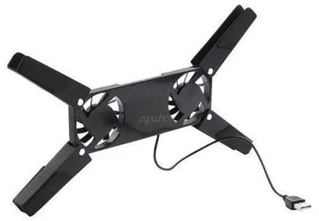 Alt view image 8 of 12 - Rotatable USB Fan Cooling Pad 2 Fans Cooler Notebook Cooler Computer Laptop Stand USB Fan For 10-17" PC Laptop PC Computer