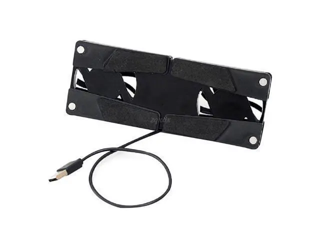 Alt view image 10 of 12 - Rotatable USB Fan Cooling Pad 2 Fans Cooler Notebook Cooler Computer Laptop Stand USB Fan For 10-17" PC Laptop PC Computer
