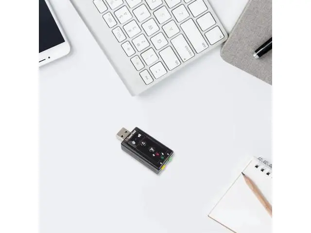 Alt view image 7 of 10 - Sound Card 7.1 Channel External Sound Card 3D Surround Sound With Button Control Sound Card