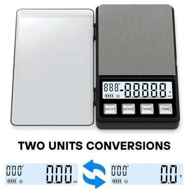 Alt view image 13 of 14 - Weightman Espresso Scale with Timer 1000g x 0.1g Small & Thin Travel Coffee Scale Mini Digital Scale Grams and Ounces with Large Backlit LCD Stainless Steel Pocket Food Scale Drip Tray Pulling Scale