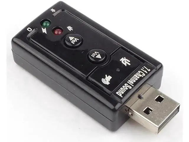 Alt view image 10 of 10 - Sound Card 7.1 Channel External Sound Card 3D Surround Sound With Button Control Sound Card
