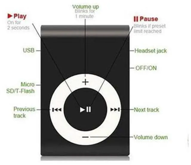 Alt view image 7 of 12 - Big Promotion Mirror Portable Mp3 Player Mini Clip Mp3 Player Waterproof Sport Mp3 Music Player Walkman Mp3 Players