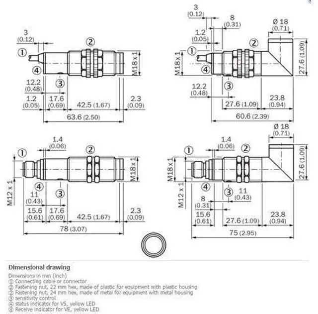 Alt view image 4 of 4 - SICK VS/VE18-4N3640 Through-beam Photoelectric Sensor ,NPN ,New