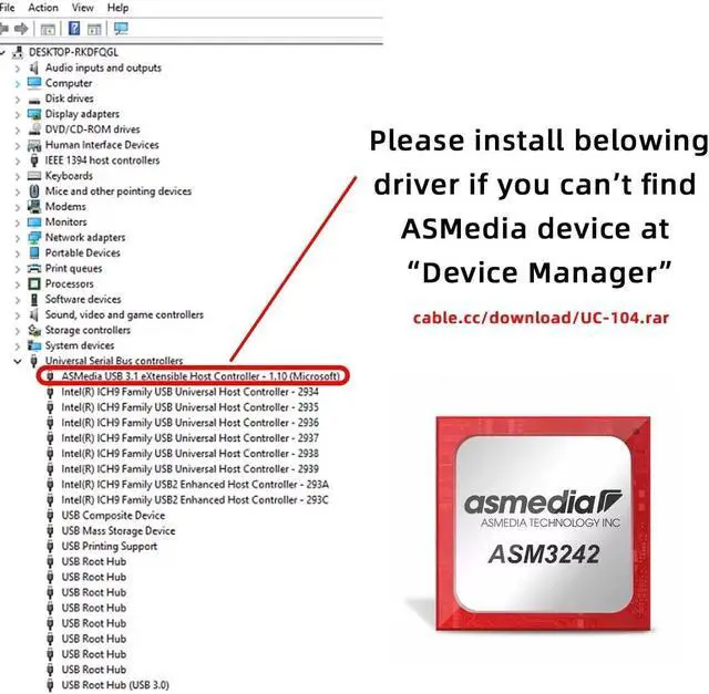 Alt view image 9 of 14 - USB 3.2 Gen2 Type-C 20Gbps USB-C to PCI-E 4X Express Card Adapter for Desktop Motherboard