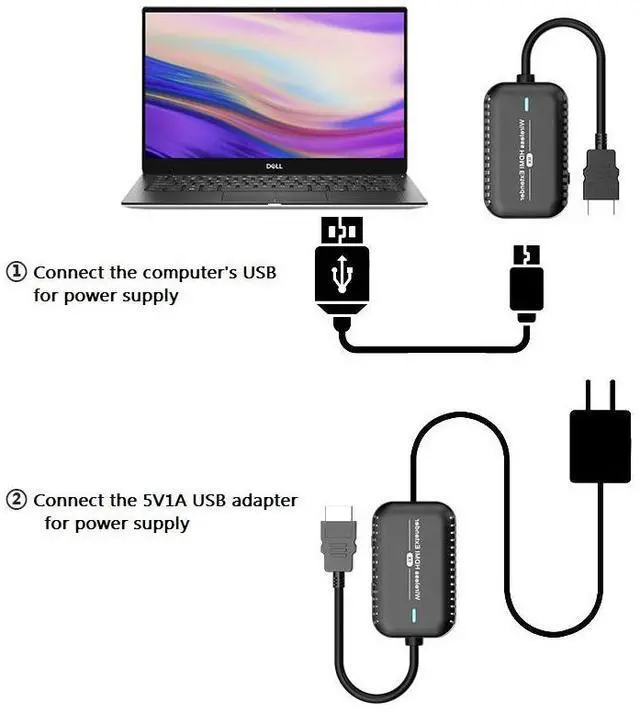 Alt view image 13 of 14 - 30m/98ft Type-C HDMI Wireless Extender,Wireless Type-C Transmitter and HDMI Receiver kits HD 1080P@60Hz
