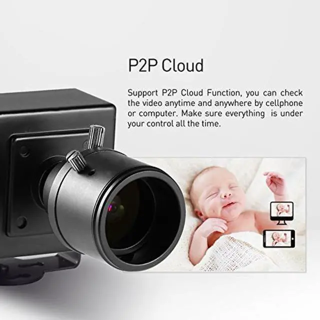Alt view image 9 of 10 - Revotech Zoom Mini POE IP Camera, HD 3MP Indoor Security Camera 2.8-12mm Manual Zoom Lens P2P Remote View CCTV Video Cam H.265 (I712-P Black)