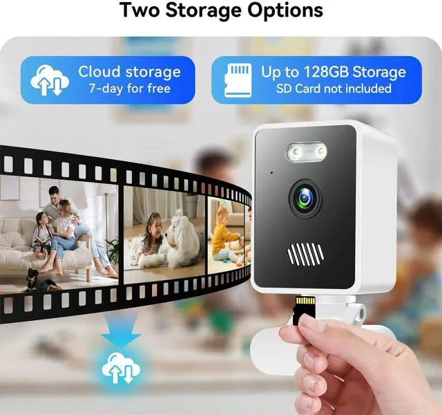 Alt view image 12 of 14 - Indoor Security Camera 1080P Home Smart Camera with Wireless 2.4GHz WiFi Monitor for Baby/Nanny/Pet/Dog (2 Pack)