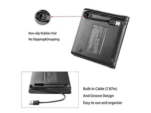 Alt view image 13 of 14 - External DVD Drive, USB 3.0 External DVD Drive Portable External Optical Drive CD DVD RW ROM Player