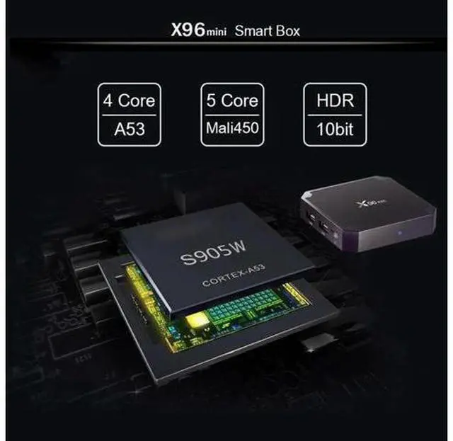 Alt view image 8 of 8 - Player Set Top Box X96mini 1+8G/1+16G Smart Set-Top TV Box Quad Core 4K 3D WIFI 100M TV Box Android 7.1
