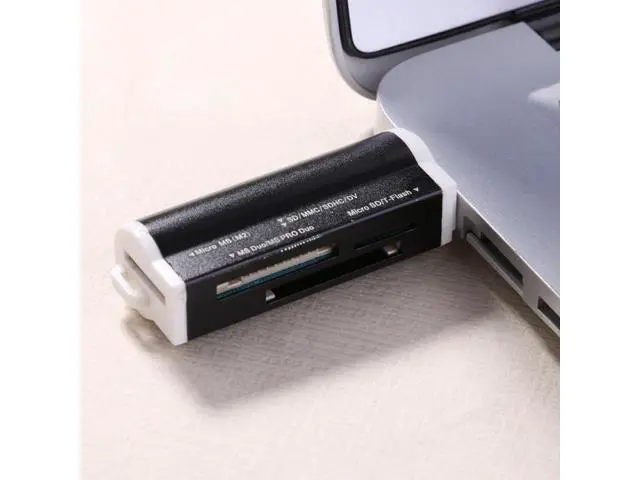 Alt view image 8 of 12 - 1Pcs USB2.0 4 in 1 Aluminium Alloy Multi Memory Card Reader for SD/SDHC/Mini SD/MMC/TF Card Multi-function Memory Card Reader