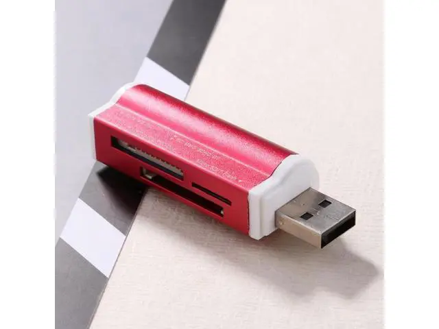 Alt view image 9 of 12 - 1Pcs USB2.0 4 in 1 Aluminium Alloy Multi Memory Card Reader for SD/SDHC/Mini SD/MMC/TF Card Multi-function Memory Card Reader