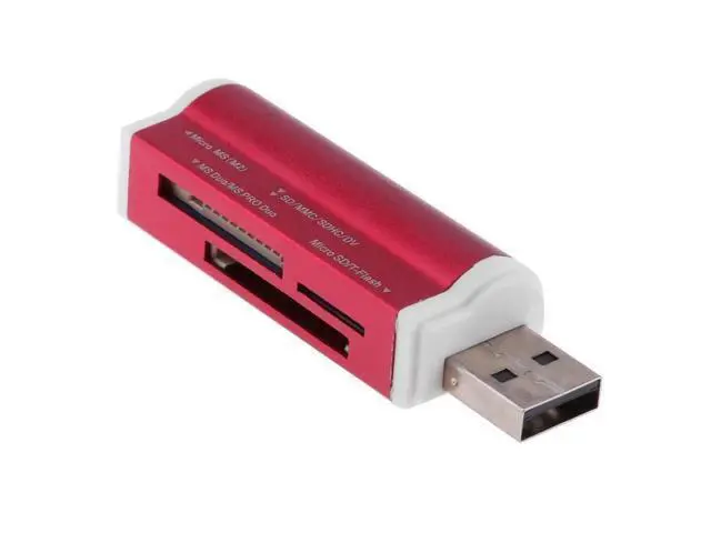 Alt view image 11 of 12 - 1Pcs USB2.0 4 in 1 Aluminium Alloy Multi Memory Card Reader for SD/SDHC/Mini SD/MMC/TF Card Multi-function Memory Card Reader