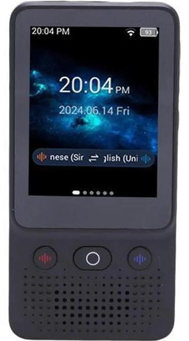 Alt view image 8 of 14 - Language Translator Device, 138 Languages 2 Way Real Time Smart Voice Translator with WiFi Bluetooth, Recording, Noise Canceling Mic, 3 Inch HD Touch Screen Portable Recorder