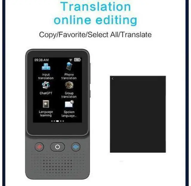 Alt view image 11 of 14 - Language Translator Device, 138 Languages 2 Way Real Time Smart Voice Translator with WiFi Bluetooth, Recording, Noise Canceling Mic, 3 Inch HD Touch Screen Portable Recorder