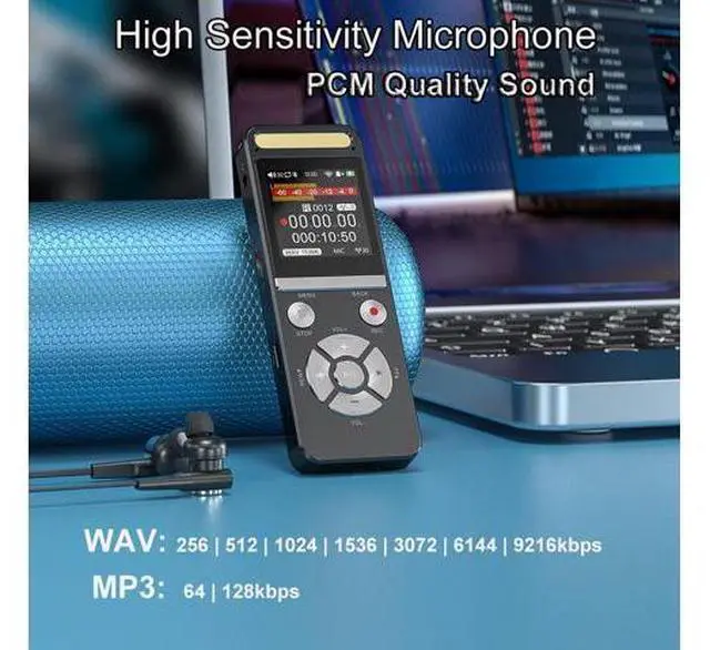 Alt view image 10 of 10 - AI Voice Recorder with Noise Reduction and Color Screen, Compact and Portable, Long Standby Time, Professional AI Recorder, AI Voice Recorder