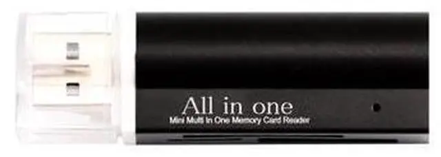 Alt view image 8 of 14 - Micro USB Card Reader USB2.0 Mini Multi In One Memory Card Reader Support TF Card Recorder Phone Storage Card Rotatable Card Reader Black